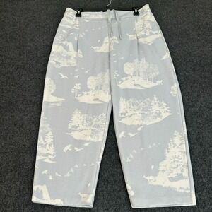 NIKE Golf Women's Crop Pants Dri-Fit UV Nature Print Drawstring Medium Casual